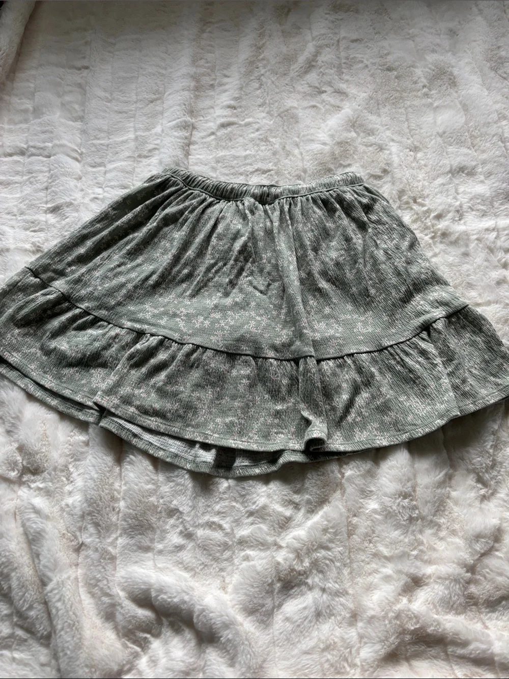 Carter's Sage Green Tiered Ruffle Skort